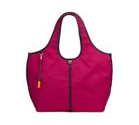 DUDU Borsa Donna a Mano a Tracolla Grande in Nylon e Pelle - Shopper Leggera con Tracolla Regolabile e Chiusura Magnetica Fucsia