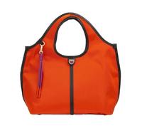 DUDU Borsa Donna a Mano a Tracolla Piccola in Nylon e Pelle - Shopper Leggera con Tracolla Regolabile e Chiusura Magnetica Arancio