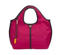 DUDU Borsa Donna a Mano a Tracolla Piccola in Nylon e Pelle - Shopper Leggera con Tracolla Regolabile e Chiusura Magnetica Fucsia