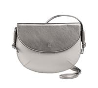 DUDU Borsa Donna a Tracolla con Patta in Vera Pelle, Piccola Borsetta a Spalla con Pattina a Bottone Magnetico, Borsa Argento