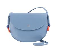DUDU Borsa Donna a Tracolla con Patta in Vera Pelle, Piccola Borsetta a Spalla con Pattina a Bottone Magnetico, Borsa Blu pastello