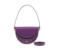 DUDU Borsa Donna a Tracolla in Vera Pelle, Mezzaluna Rigida, Made in Italy, Borsetta con Patta e Doppia Tracolla, Chiusura Magnetica Lawn