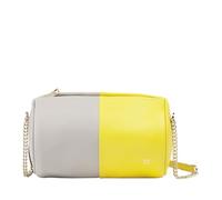 DUDU Borsa Donna Cilindrica in Pelle, Borsa a Tracolla con Catena e Pelle, Borsa a Cilindro Piccola Fashion Elegante con Cerniera Citrus yellow