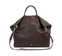 DUDU Borsa Donna Grande Morbida in Pelle, Borsa a Tracolla Capiente con Cinghia Staccabile, Borsa a Mano con Due Manici e Chiusura Zip Coffee brown