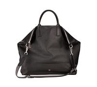 DUDU Borsa Donna Grande Morbida in Pelle, Borsa a Tracolla Capiente con Cinghia Staccabile, Borsa a Mano con Due Manici e Chiusura Zip Nero