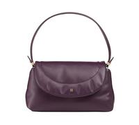 DUDU Borsa Donna in Morbida Pelle, Borsa a Spalla Imbottita, Borsetta Trapuntata con Tracolla Staccabile e Patta Deep purple