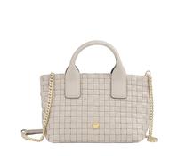 DUDU Borsa in Pelle Donna Piccola Intrecciata con Cerniera Zip - Mini Bag Elegante con Tracolla a Catena, Borsa a Spalla Borsetta a Mano Compatta e Raffinata Perla