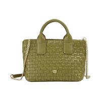 DUDU Borsa in Pelle Donna Piccola Intrecciata con Cerniera Zip - Mini Bag Elegante con Tracolla a Catena, Borsa a Spalla Borsetta a Mano Compatta e Raffinata Olive green