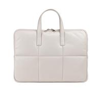 DUDU Borsa Porta PC Donna 14 Pollici con Tracolla in Pelle Trapuntata Imbottita, Porta Laptop Notebook MacBook fino a 14”, Cartella Borsa Sleeve Elegante Perla