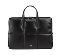 DUDU Borsa Porta PC Donna 14 Pollici con Tracolla in Pelle Trapuntata Imbottita, Porta Laptop Notebook MacBook fino a 14”, Cartella Borsa Sleeve Elegante Nero