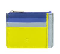 DUDU Bustina porta carte di credito in vera pelle colorata portafogli con zip Lime