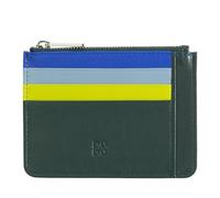 DUDU Bustina porta carte di credito in vera pelle colorata portafogli con zip Mangrove