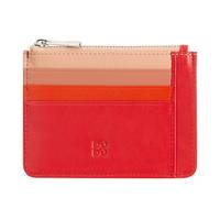 DUDU Bustina porta carte di credito in vera pelle colorata portafogli con zip