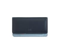 DuDu Canarie Portafoglio Protezione RFID Vera Pelle 17.5 cm blu