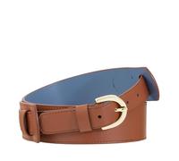 DUDU Cintura in Pelle Donna Made in Italy, H 40mm, con Fibbia Metallica, Larghezza 4cm, Cintura Elegante per Vestito, Pantalone Cannella da 90 cm