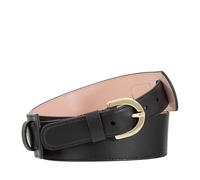 DUDU Cintura in Pelle Donna Made in Italy, H 40mm, con Fibbia Metallica, Larghezza 4cm, Cintura Elegante per Vestito, Pantalone Nero rosa da 90 cm