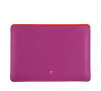 DUDU Custodia PC 13 Pollici in Morbida Pelle, Sleeve Protettiva Colorata Laptop Notebook Macbook 13” Bicolore Design Sottile Fucsia