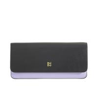 DUDU Custodia Porta Occhiali da Vista e Occhiali da Sole in Vera Pelle Morbida con Chiusura Magnetica, Astuccio Portaocchiali Colorato Black lavender