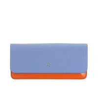 DUDU Custodia Porta Occhiali da Vista e Occhiali da Sole in Vera Pelle Morbida con Chiusura Magnetica, Astuccio Portaocchiali Colorato Blu pastello