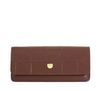 DUDU Custodia Porta Occhiali da Vista e Occhiali da Sole in Vera Pelle Morbida Stampata con Chiusura Magnetica, Astuccio Portaocchiali Bicolore Chocolate_lilac