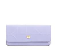 DUDU Custodia Porta Occhiali da Vista e Occhiali da Sole in Vera Pelle Morbida Stampata con Chiusura Magnetica, Astuccio Portaocchiali Bicolore Lilac_orange