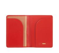DUDU Custodia Porta Passaporto in Pelle da Viaggio con Protezione RFID e Porta Carte di Credito Rosso fiamma