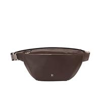 DUDU Marsupio in Vera Pelle per Uomo Donna con Cinghia Regolabile, Design Pulito Elegante Capiente, Marsupio a 3 Zip Coffee brown