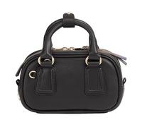 DUDU Mini Bag Donna in Pelle Multicolore - Bauletto Piccolo Elegante con Tracolla Regolabile e Manici - Borsa Borsetta Compatta Piccola Nero