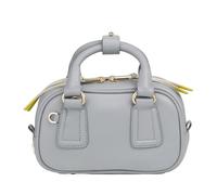 DUDU Mini Bag Donna in Pelle Multicolore - Bauletto Piccolo Elegante con Tracolla Regolabile e Manici - Borsa Borsetta Compatta Piccola Cloud grey
