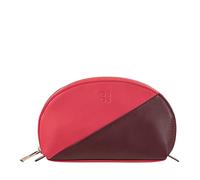 DUDU Mini Pochette per Borsa in Pelle, Astuccio Porta Trucchi da Viaggio, Piccola Trousse con Cerniera da Borsetta, Design Colorato Lampone
