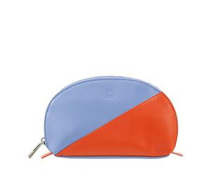 DUDU Mini Pochette per Borsa in Pelle, Astuccio Porta Trucchi da Viaggio, Piccola Trousse con Cerniera da Borsetta, Design Colorato Blu pastello