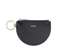 DUDU Mini Portamonete in Pelle per Donna con Cerniera Zip e Portachiavi Bicolore