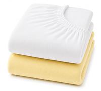Dudu N Girlie, in jersey di cotone, 70 cm x 140 cm, pezzi, bianco/giallo
