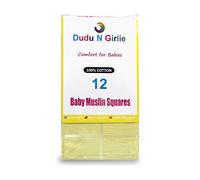 Dudu N Girlie Premium di alta qualità in mussola, giallo, 12 pezzi