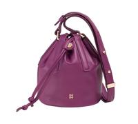 DUDU Piccola Borsa a Secchiello da Donna in Vera Pelle con Tracolla Regolabile e Chiusura a Coulisse - Borsa a Tracolla Elegante e Compatta con Cordoncino, Perfetta per l'Uso Quotidiano Fucsia