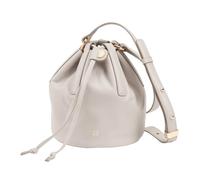 DUDU Piccola Borsa a Secchiello da Donna in Vera Pelle con Tracolla Regolabile e Chiusura a Coulisse - Borsa a Tracolla Elegante e Compatta con Cordoncino, Perfetta per l'Uso Quotidiano Perla