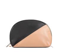 DUDU Pochette Porta Trucchi Make Up in Pelle Da Viaggio Da Borsa con Cerniera Multicolore Nero