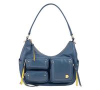DuDu Pocket Borsa a spalla Vera Pelle 30 cm blu