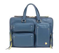 DuDu Pocket Valigetta Vera Pelle 36 cm Vano porta PC blu
