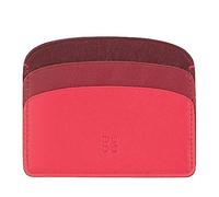 DUDU Porta Carte di Credito Sottile in Morbida Pelle, Porta Tessere, Porta Documenti, Piatto da Taschino, Design Slim, Colorato Lampone