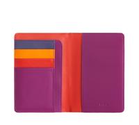 DUDU Porta passaporto pelle e carte di credito RFID multicolore Fucsia