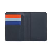 DUDU Porta passaporto in pelle per carte di credito RFID multicolore Navy