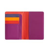 DUDU Porta passaporto pelle e carte di credito RFID multicolore Fucsia