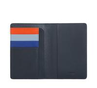 DUDU Porta passaporto pelle e carte di credito RFID multicolore Navy
