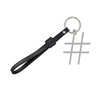 DUDU Portachiavi a Forma di Hashtag in Pelle da Donna con Anello