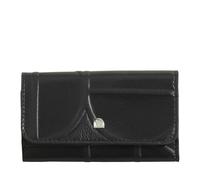 DUDU Portachiavi in Pelle con 6 Ganci, Astuccio Borsellino Portachiavi Uomo Donna - Elegante, Pratico e Compatto per Organizzare le Chiavi Black_pastel blue