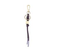 DUDU Portachiavi in Pelle Minimalista, Portachiavi per Uomo Donna con Moschettone e Anello, Design Minimal Compatto Leggero Deep purple