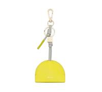 DUDU Portachiavi in Pelle Uomo Donna, Portachiavi con Moschettone e 2 Anelli, Ideale per Regali Citrus yellow