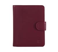 DUDU Portafoglio da Donna in Pelle Morbida Colorato Blocco RFID con Portamonete Zip e Porta Carte di Credito Burgundy