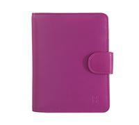 DUDU Portafoglio da Donna in Pelle Morbida Colorato Blocco RFID con Portamonete Zip e Porta Carte di Credito Fucsia